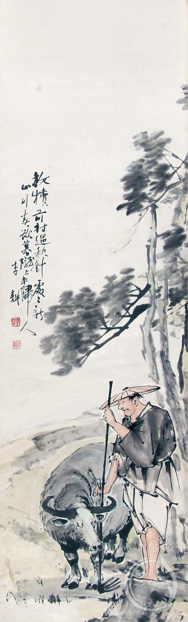 李耕渔樵耕读四条屏