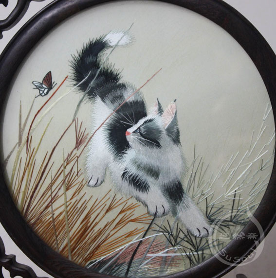 双面绣猫|苏绣猫|贺寿礼品|八十岁老人礼品|芝然斋|400-8866-763