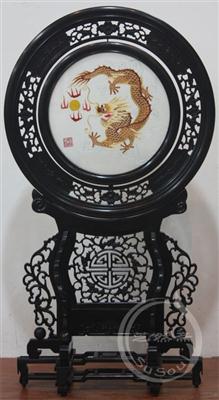 金龙戏珠 小型双面绣-中国特色礼品