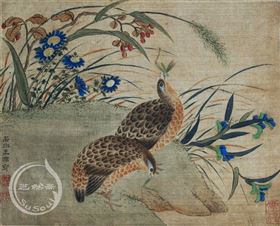 王渊 《双安图》|鹌鹑|芝然斋苏绣艺术品