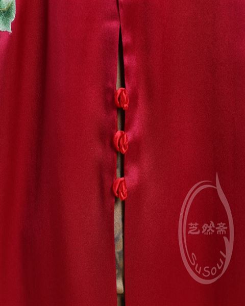 苏绣牡丹大围巾