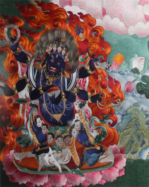 唐卡静息观音