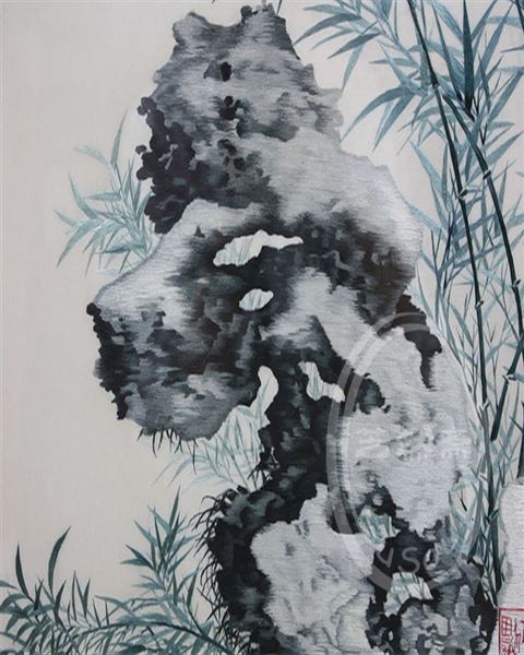 竹石图