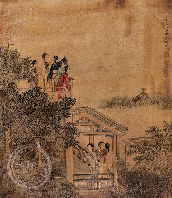 陈书赏月图