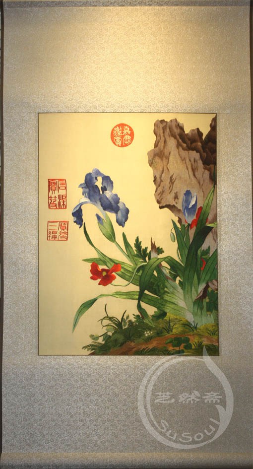 花鸟苏绣画卷 中国元素礼品