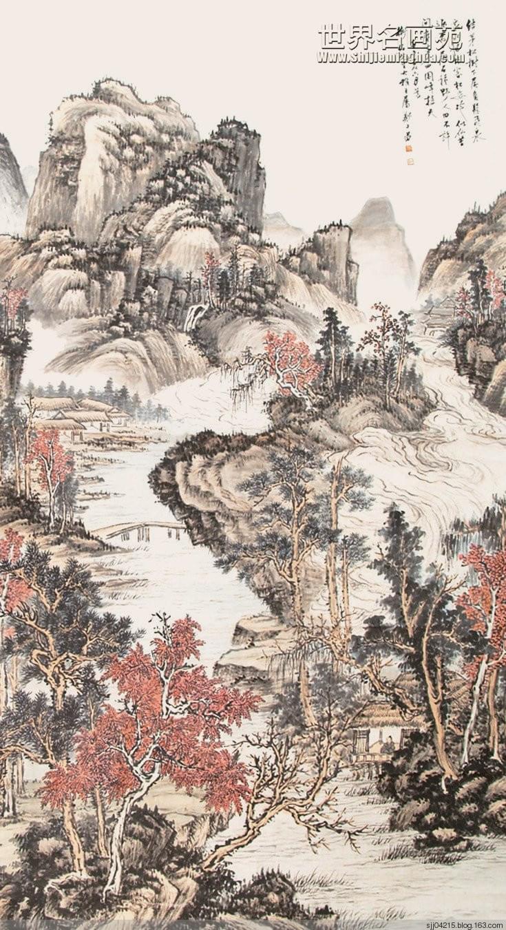 郑午昌 《秋林溪读》
