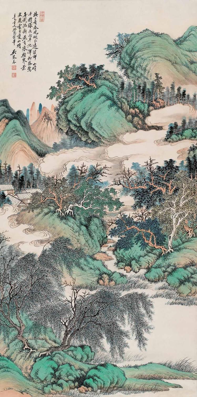 吴琴木 《春晓山晴》