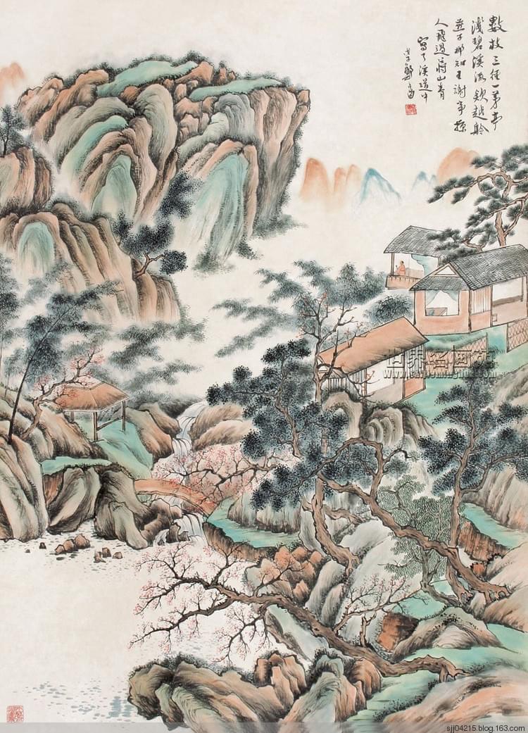 郑午昌 《溪亭春早》
