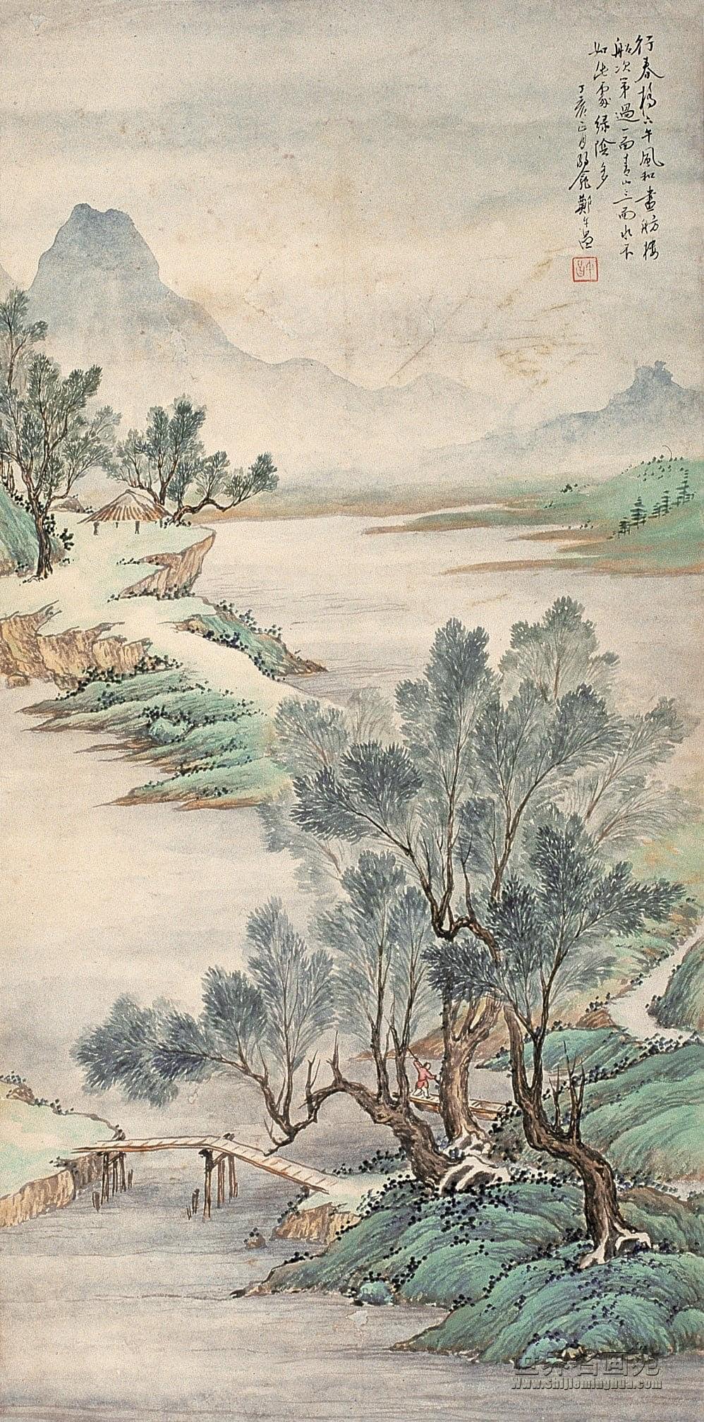 郑午昌 《春雨霏霏》