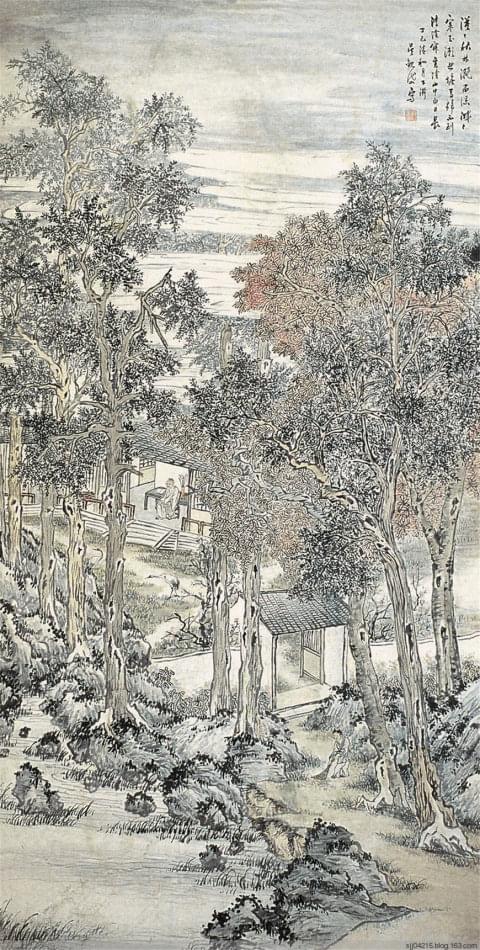 吴观岱 《林间草堂》