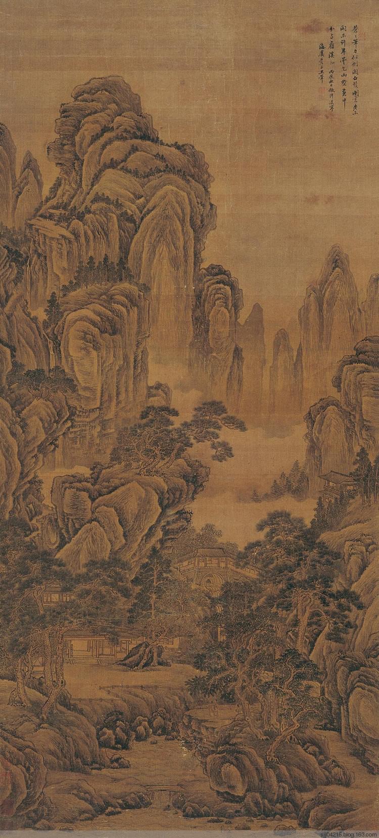 王翚 《深山学堂》