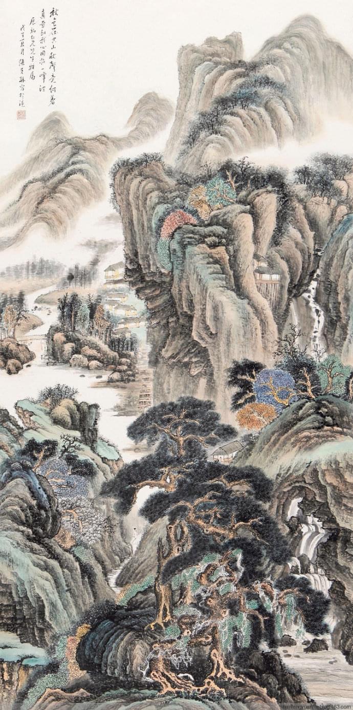 张石园 《秋泉壑声》