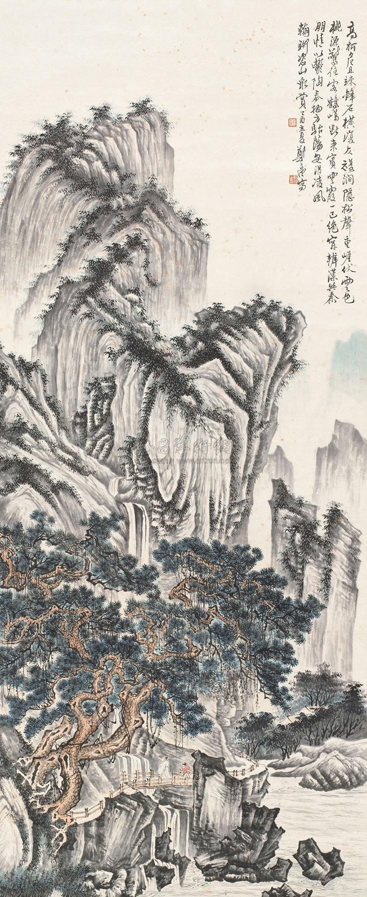 郑午昌 《高柯危崖》