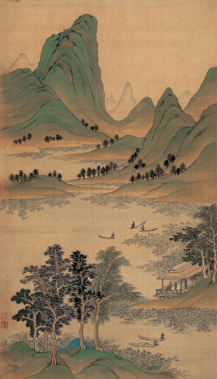 王翚 《平湖远峦》