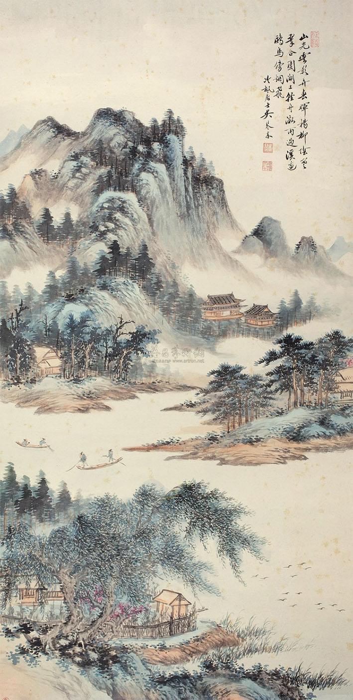 吴琴木 《山光云影弄春晖》