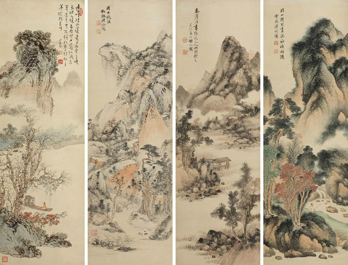 溥伒 《秋山空静》