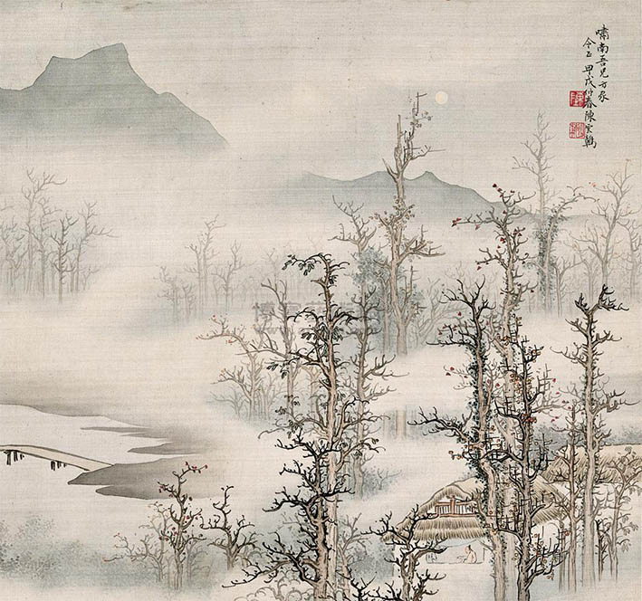 陈少梅 《寒林读书》