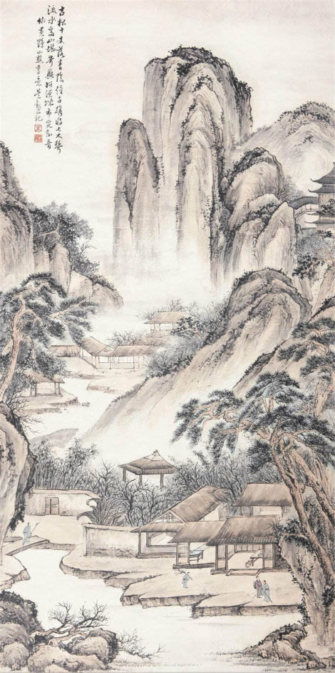 吴观岱 《松壑村居》