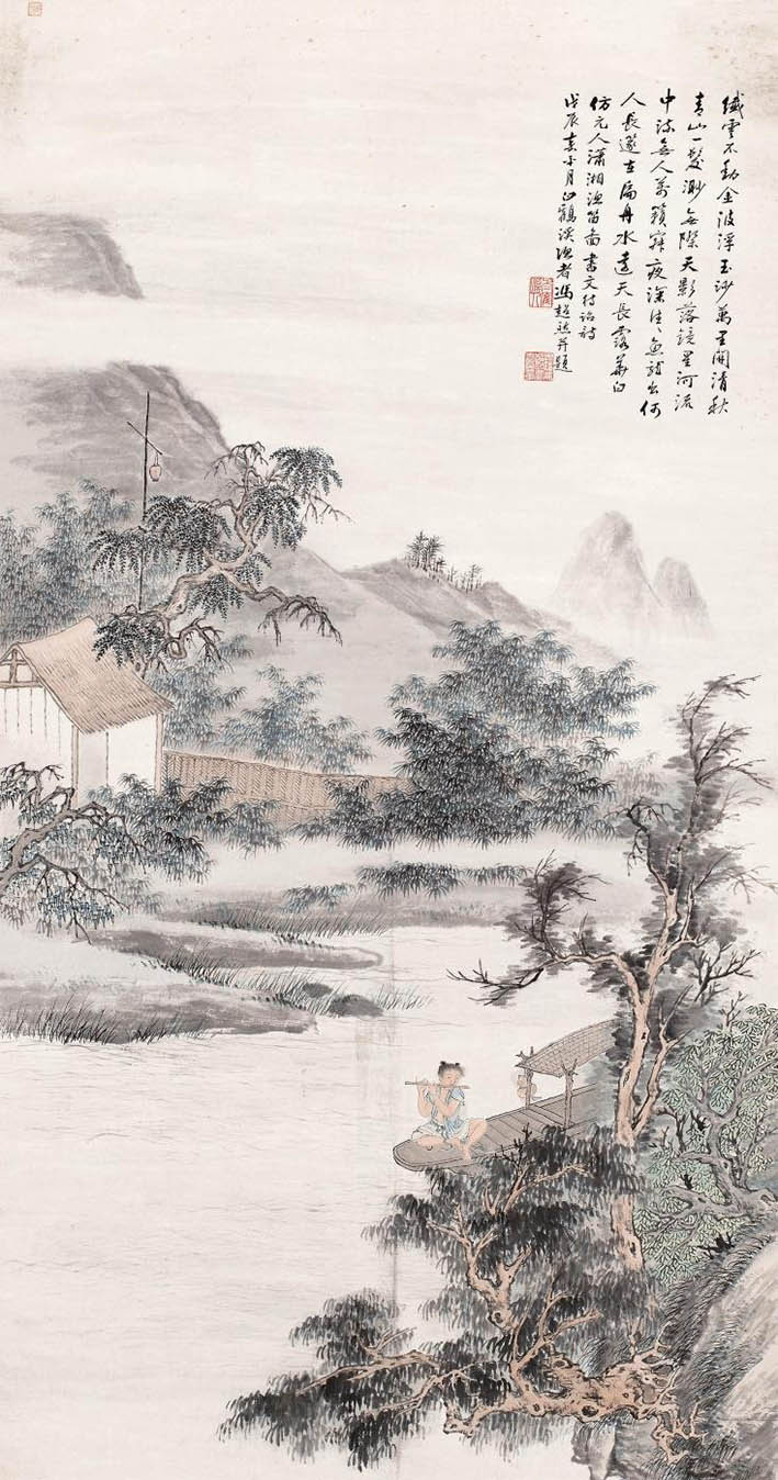 冯超然 《纤云不动金波浮》