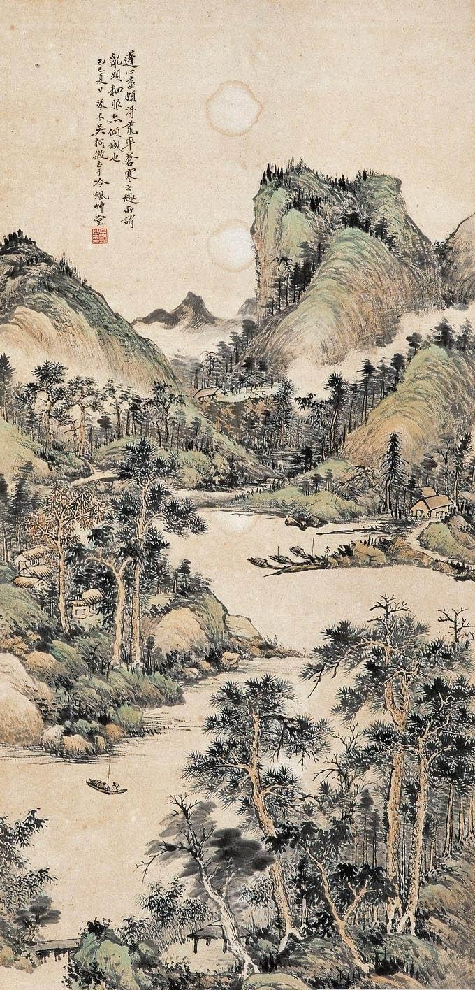 吴琴木 《秋山系舟》