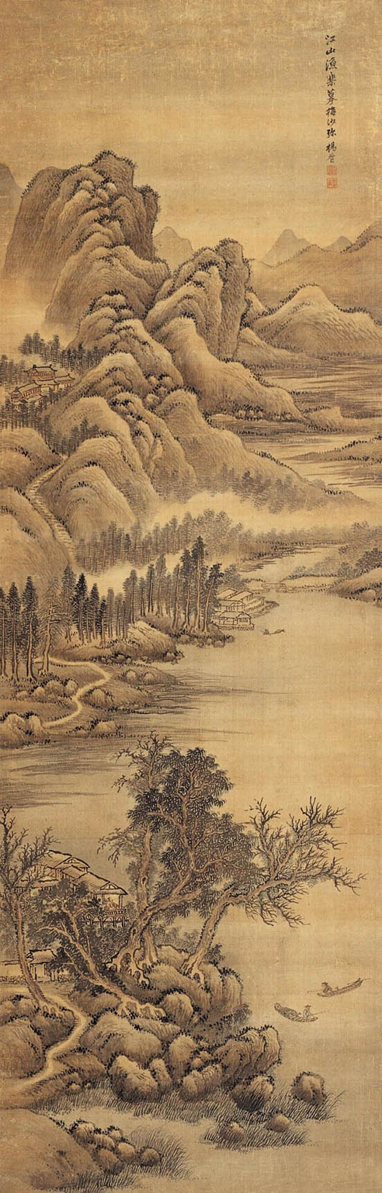 杨晋 《江山渔乐》
