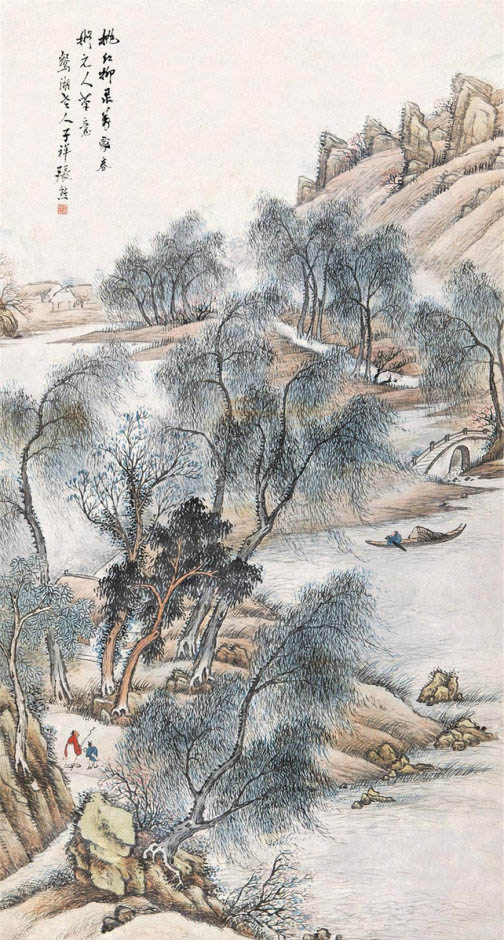 张熊 《桃红柳绿万象春》