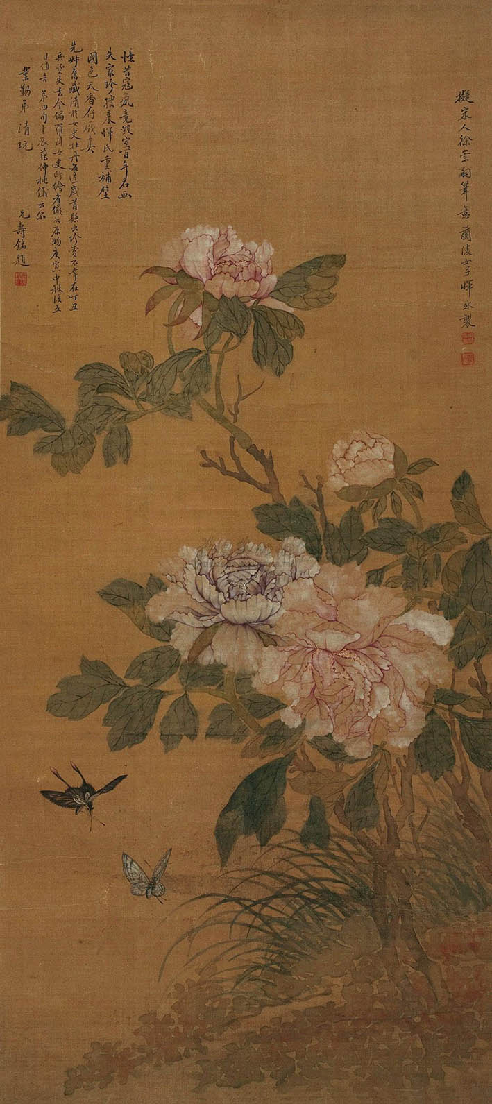 恽冰 《仿宋人徐崇嗣牡丹》