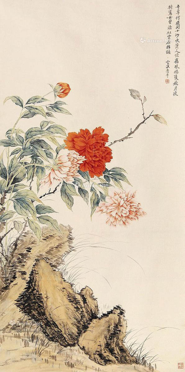 恽寿平 《骑鸾女》
