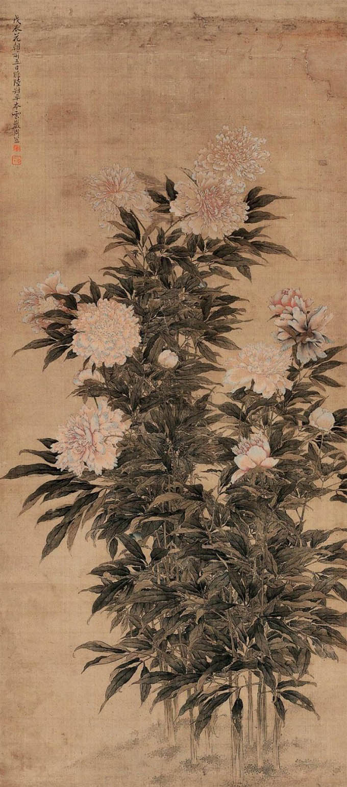 周笠 《芍药图》