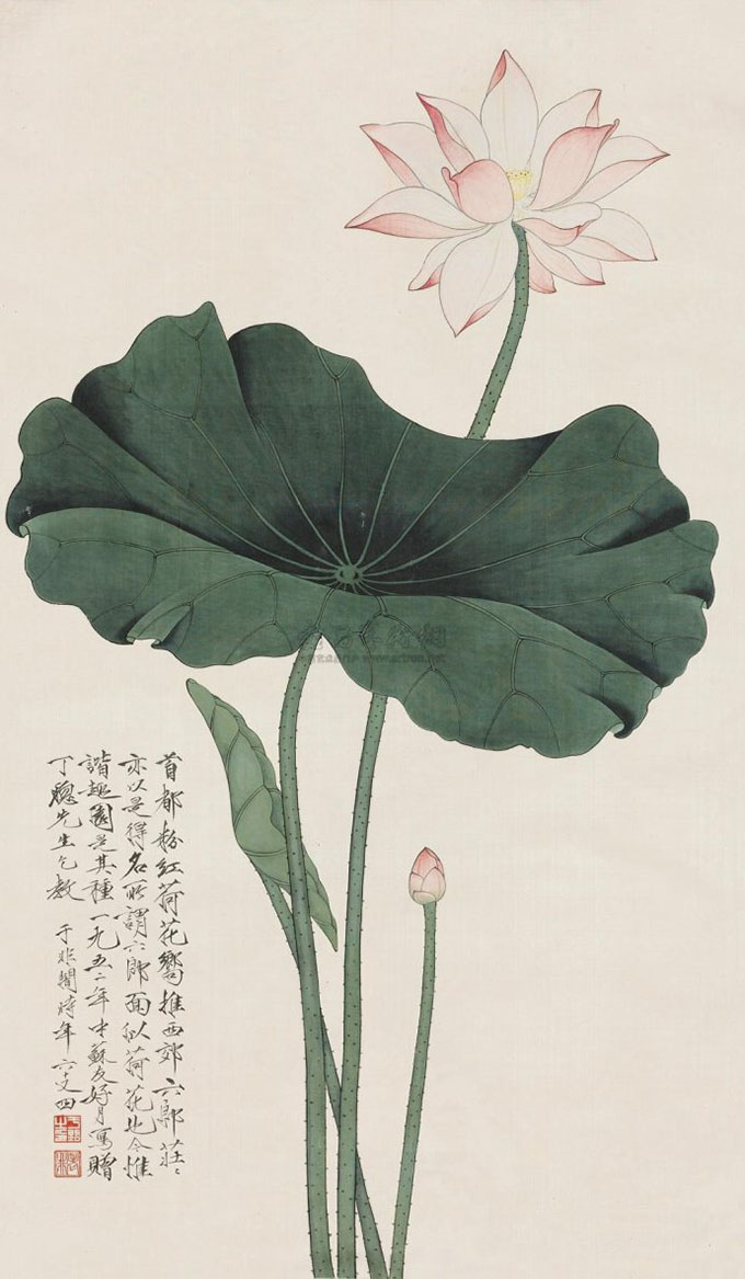 于非闇 《六郎庄荷花》
