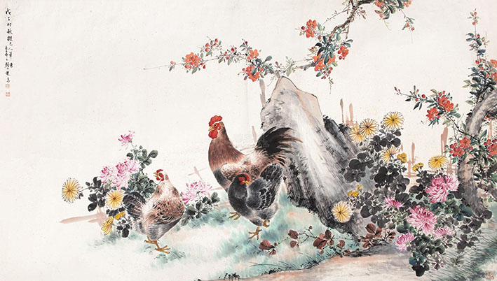 颜伯龙 《秋圃图》