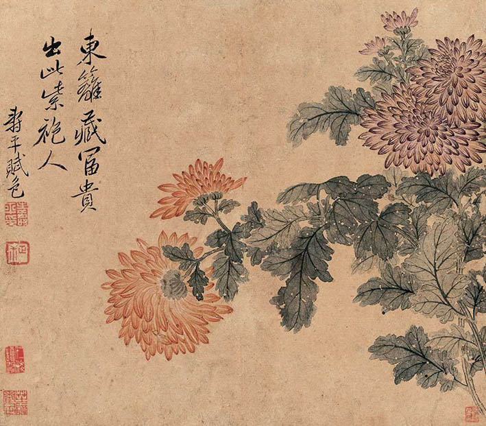 恽寿平 《东篱藏富贵》