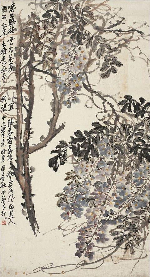 赵云壑 《紫藤挂云木》