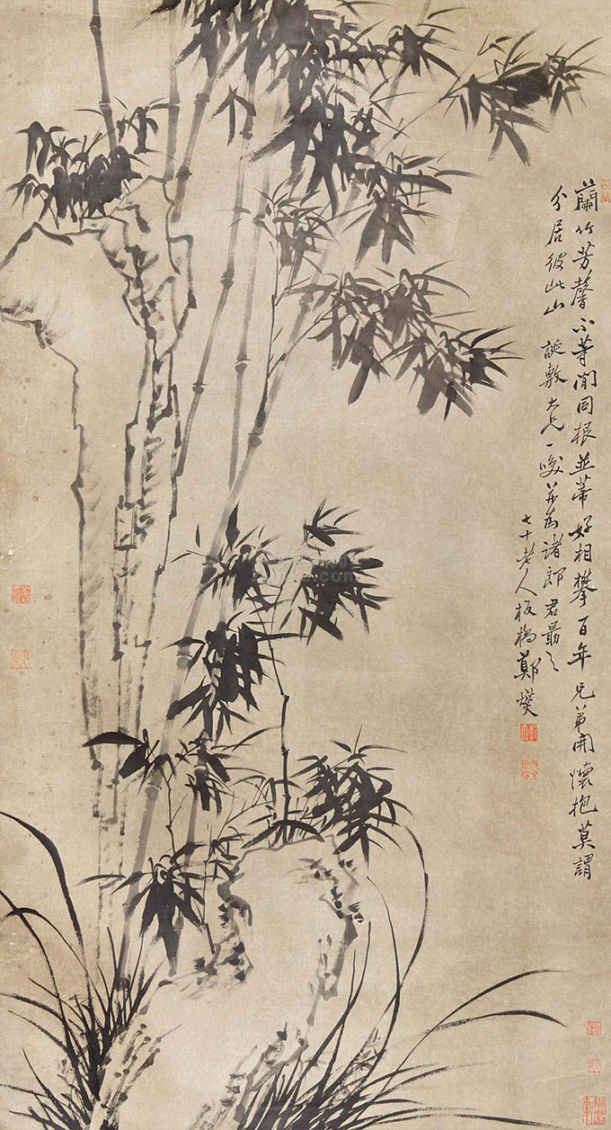 郑板桥 《兰竹同根》