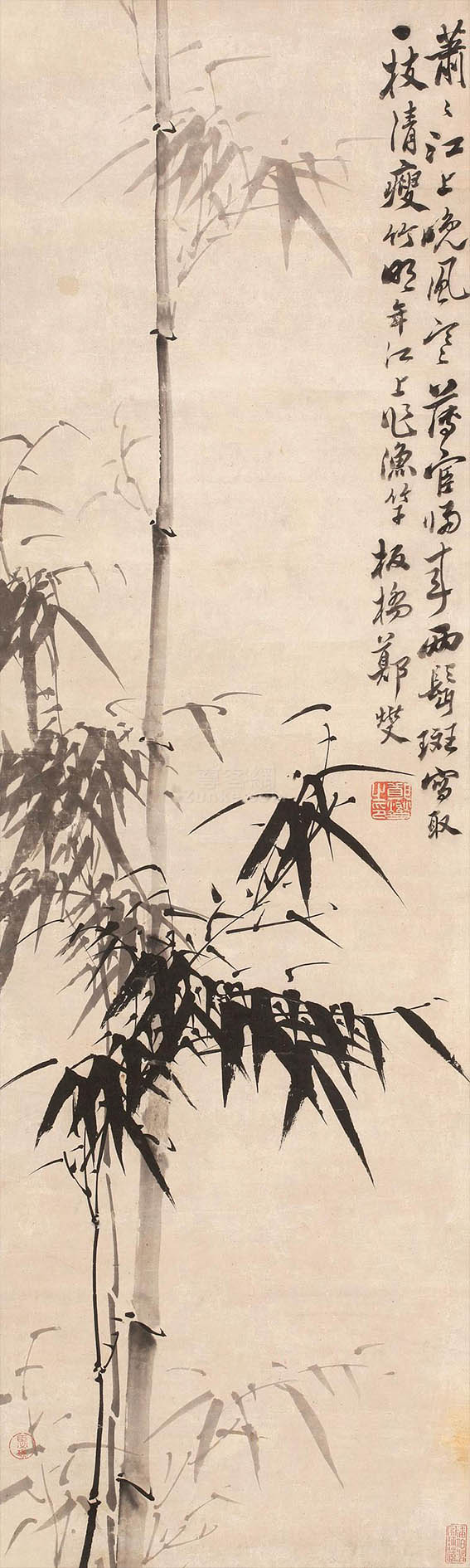 郑板桥 《萧萧江上晚风寒》