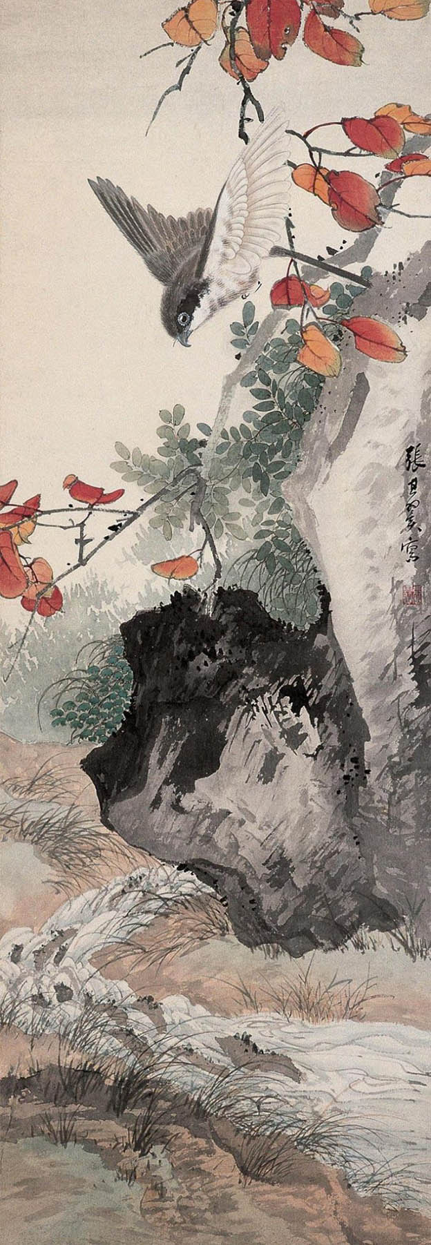 张其翼 《秋日清溪》