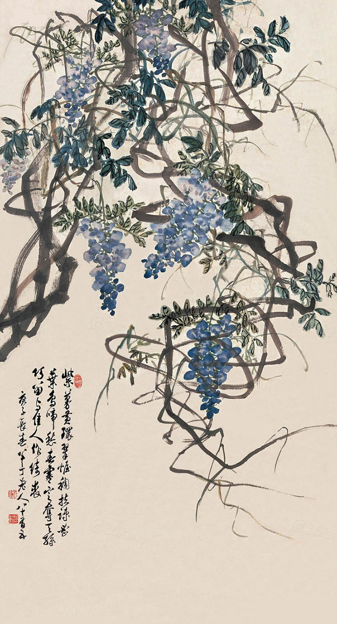 陈半丁 《紫藤》