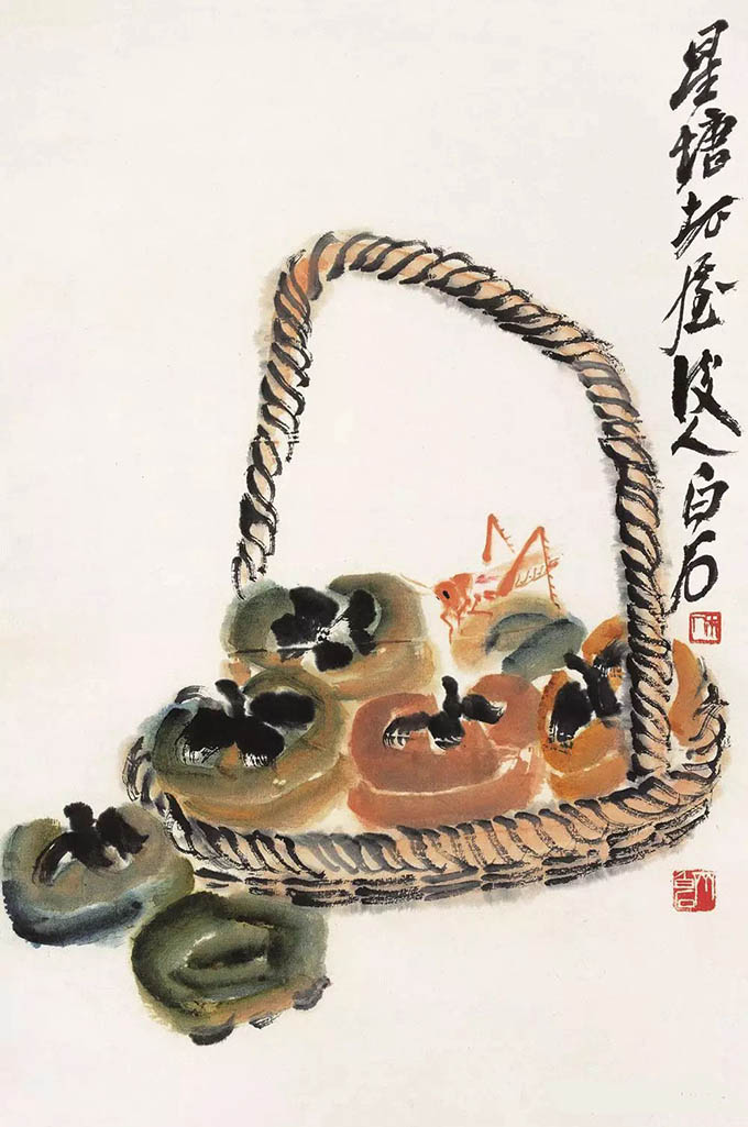 齐白石 《柿柿如意》