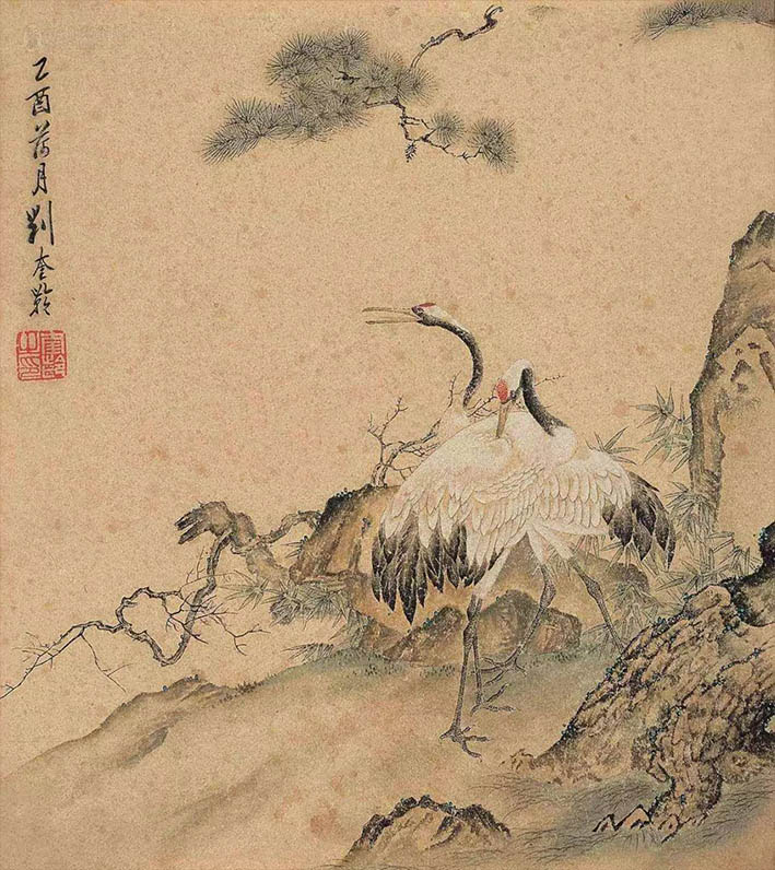 刘奎龄 《松鹤万寿》