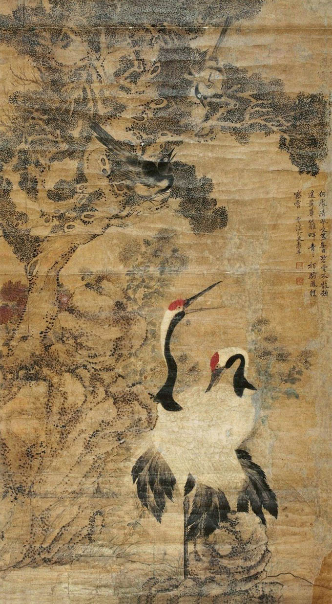 恽寿平 《松鹤延年》