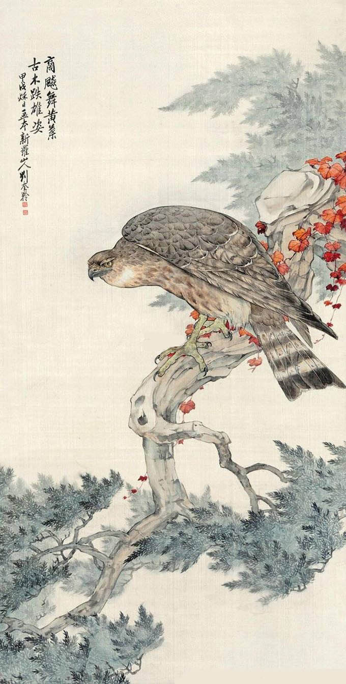 刘奎龄 《商飙舞黄叶》