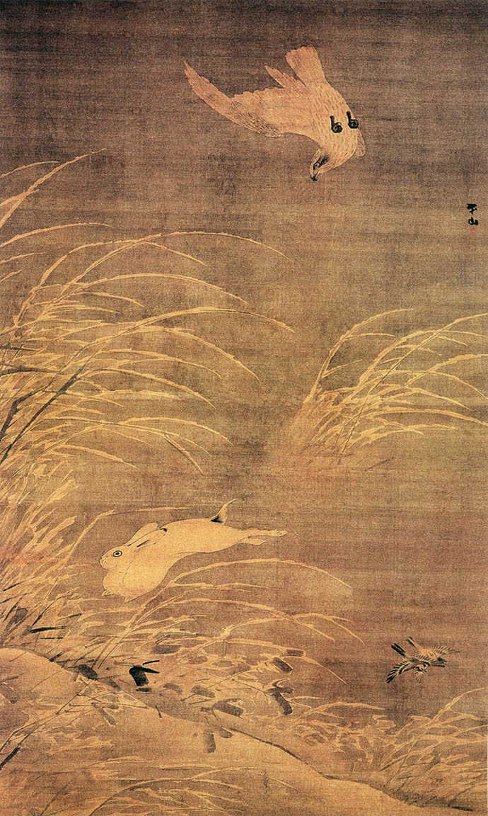 张路 《苍鹰博兔》