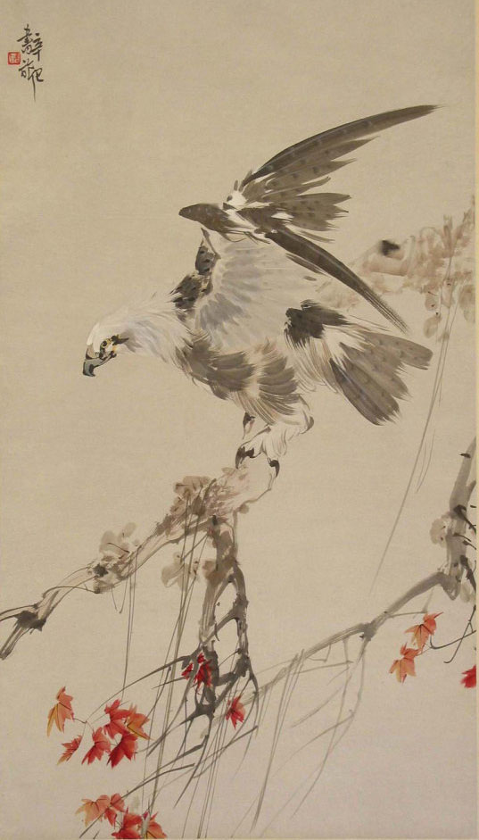 张书旂 《秋鹰图》