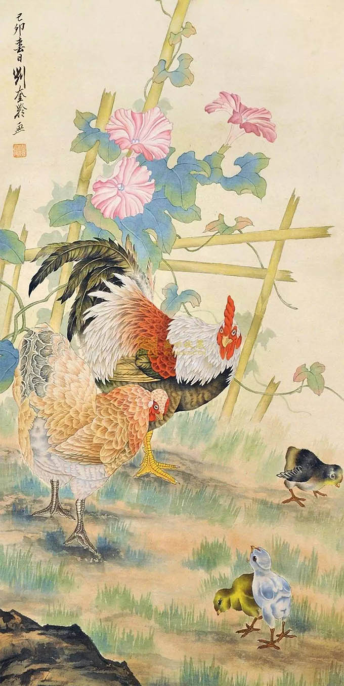 刘奎龄 《牵牛花大吉图》