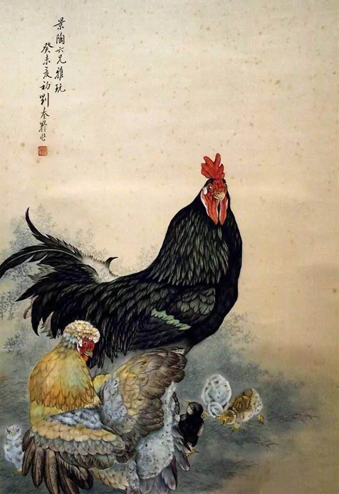 刘奎龄 《挈妇将雏》