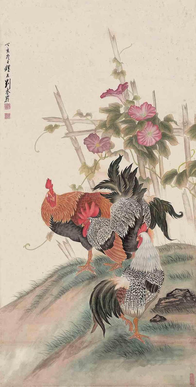 刘奎龄 《三公牵牛图》
