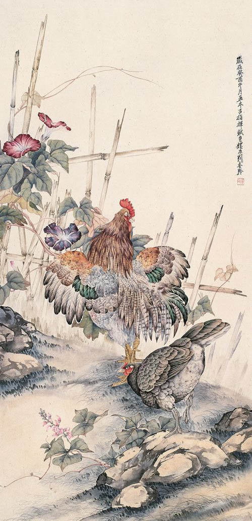 刘奎龄 《牵牛大吉图》