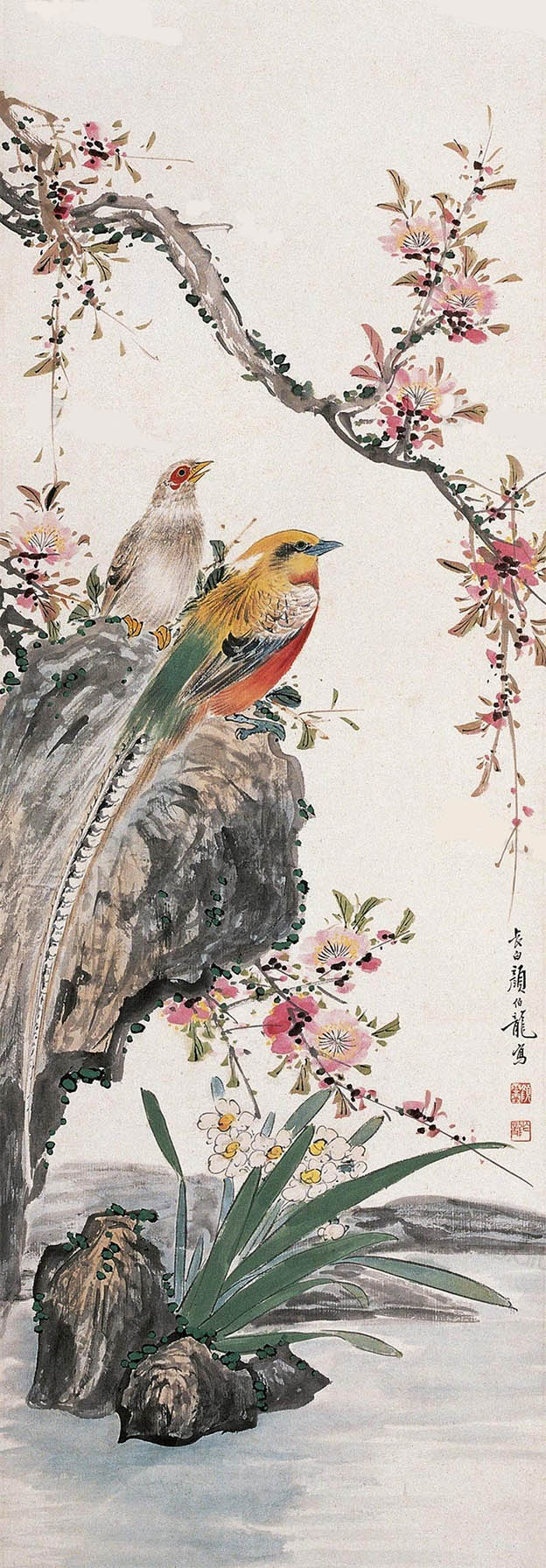 颜伯龙 《海棠锦绣图》