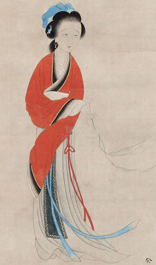 陈少梅 《女居士》