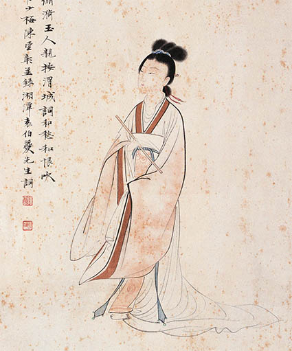 陈少梅 《玉人吹箫》